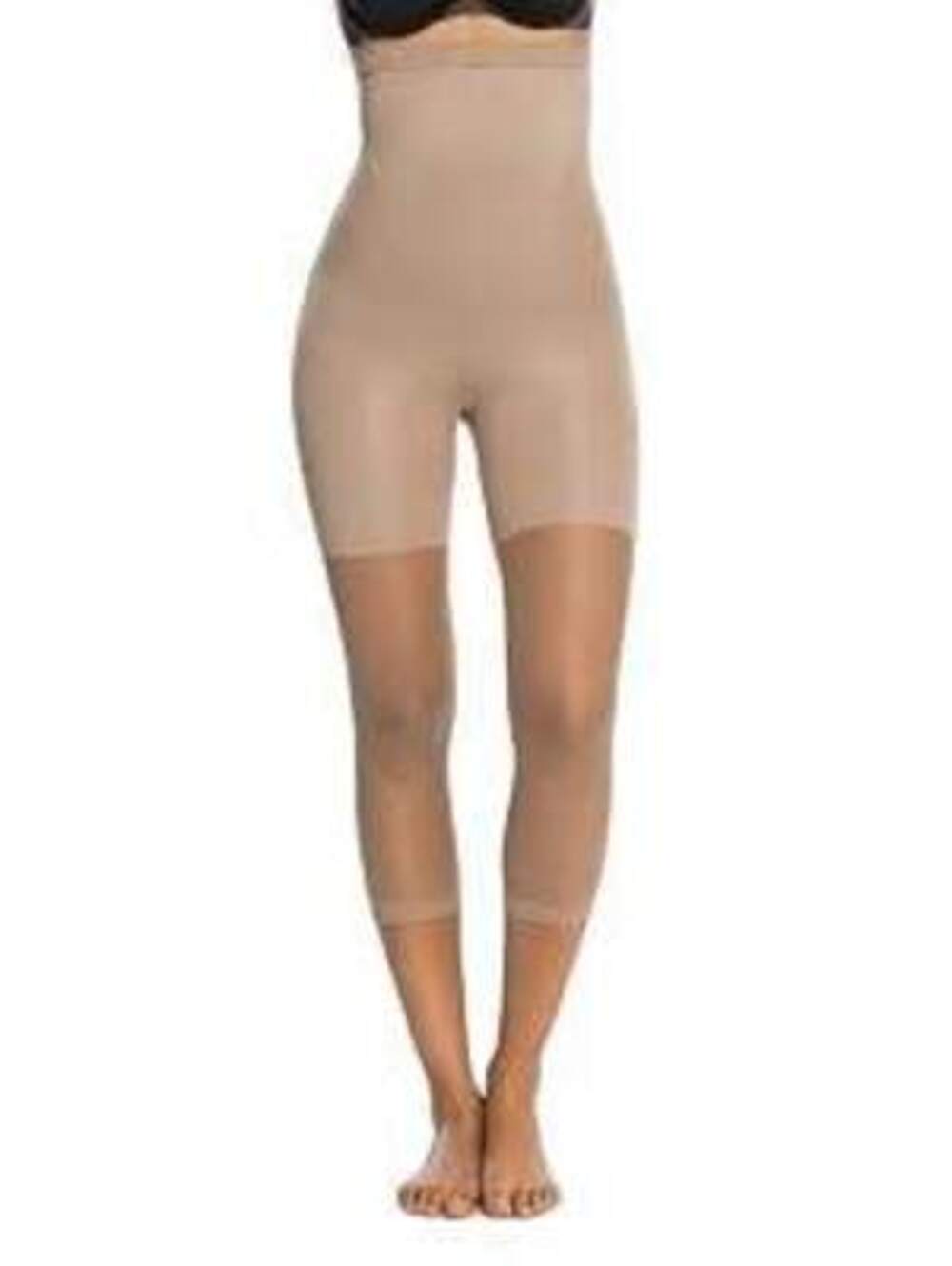 Spanx Higher Power Capri Shaping Leggings Size D Compression Nude Shapewear